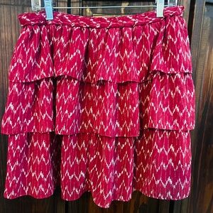 GAP Red Patterned‎ Mini Skirt
